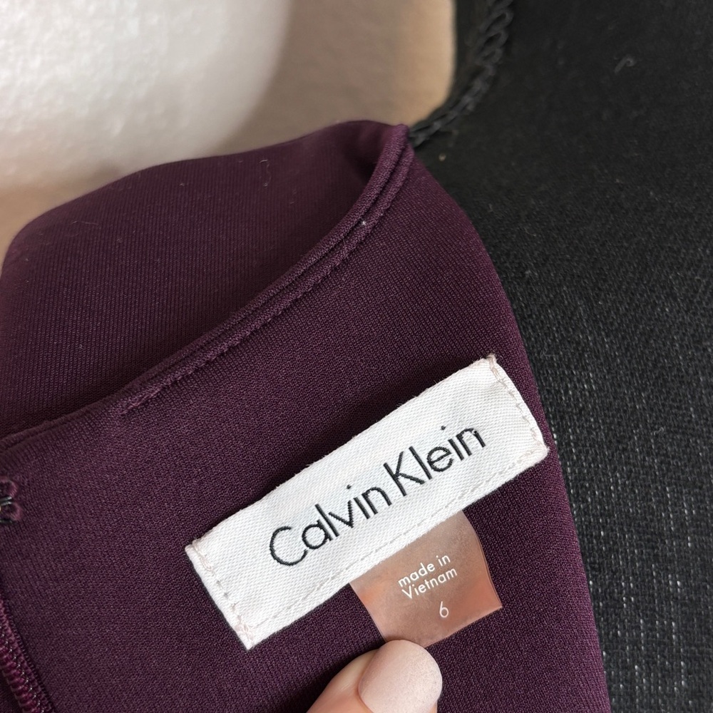 Calvin Klein Purple and Black Midi Dress - Picture 5 of 8
